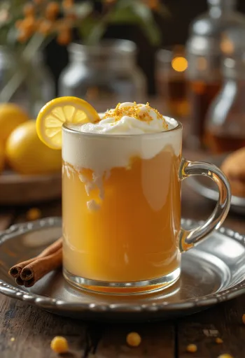 グラスに注がれたリンデンフラワーサイダー