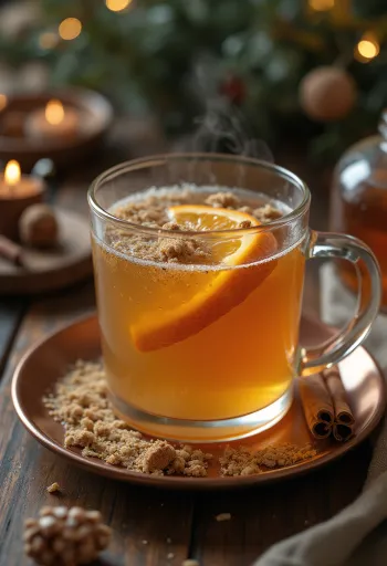 マグカップに入ったナツメグサイダー