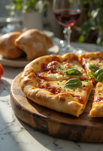 カリッとした生地と挽肉のトッピングのトルコ風ピデ