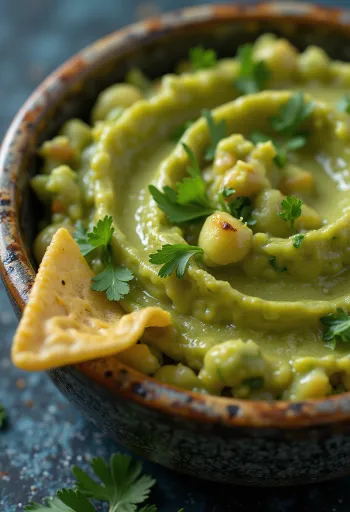 盛り付けられたBBQグリルシトラスチリワカモレ