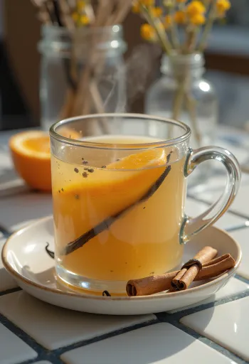 マグカップに入ったバニラサイダー