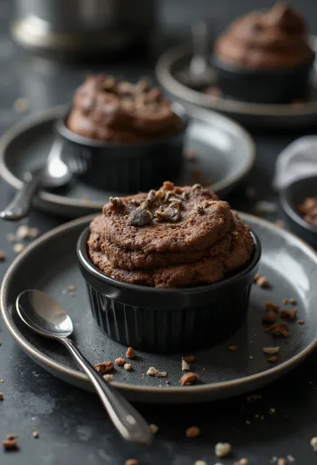 トリュフを添えた濃厚チョコレートスフレ