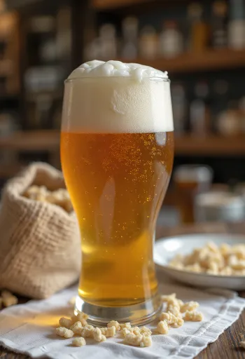 グラスに注がれた自家製ビール