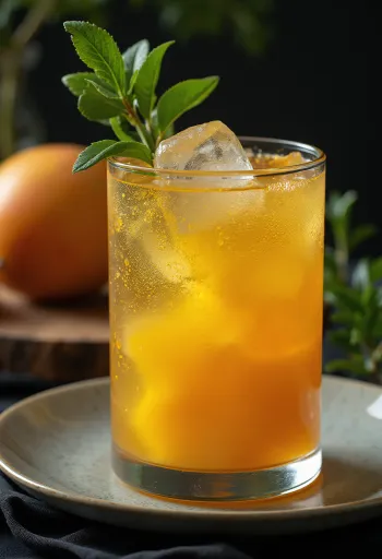 ライムを添えたオーストラリアン・マンゴーサイダー