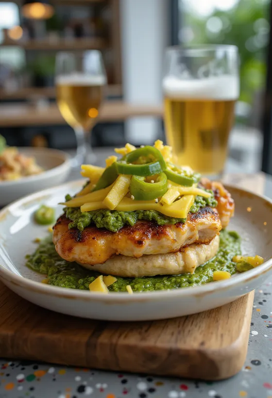 グリルチキンととろけるチーズのチキンバーガー・フュージョン