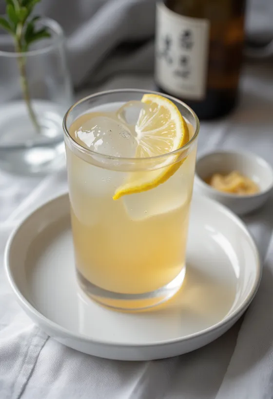 グラスに注がれた日本酒ベースのサイダー