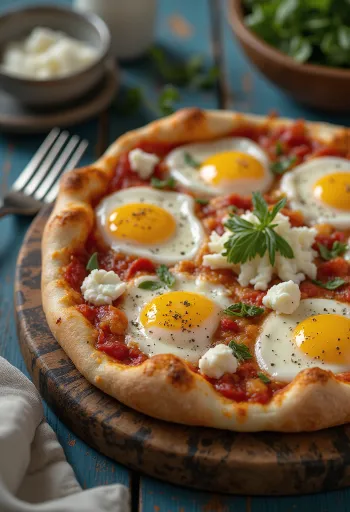 シチリア産ナスとリコッタのノルマ風ピザ