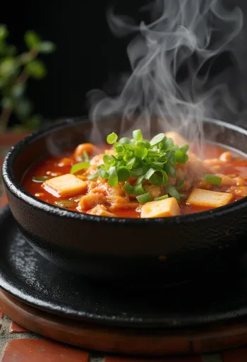 キムチチゲ、リッチな味わいの韓国風キムチ鍋、豆腐入り