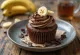 バナナチョコカップケーキの盛り付け