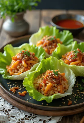 キムチポッサム、キムチを使った韓国風レタス包み