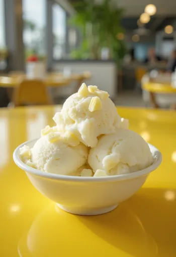 ホワイトチョコレートのシャーベット 自家製クリーミーデザート