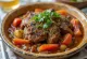 盛り付けられたハシュラマ（アルメニア風肉の煮込み）
