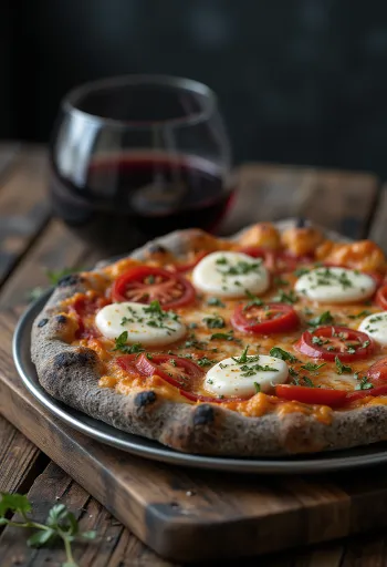 焦がし小麦粉を使用した香ばしいグラノ・アルソ・ピザ