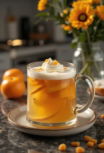 グラスに注がれたミントと柑橘のシードル